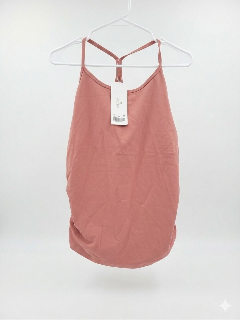 CRZ YOGA Women's Dusty Rose Strappy Crop Tank